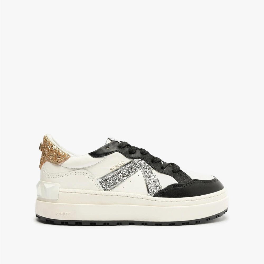 Schutz Women's ST-BOLD Leather Sneakers size 11 shoes low top
